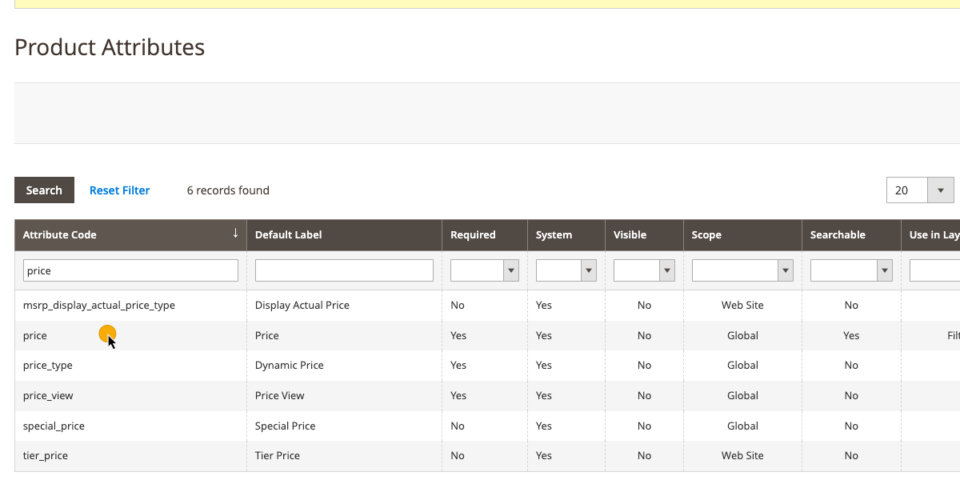 How to use catalogue price rules & cart price rules in Magento (Adobe Commerce) Search for your missing attribute