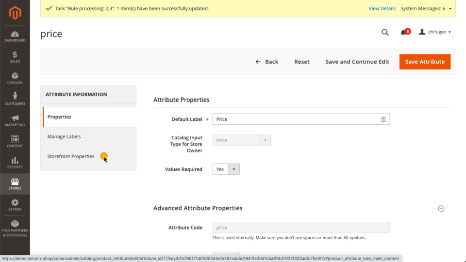 How to use catalogue price rules & cart price rules in Magento (Adobe Commerce) Choose the Storefront Properties tab on the left