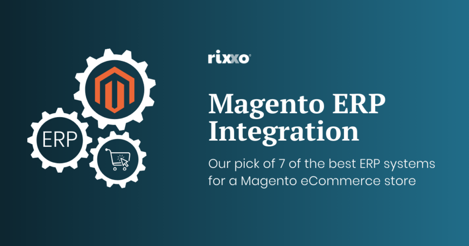 Magento ERP Integration: 7 of the Best ERP Systems for a Magento eCommerce Store A graphic depicting Magento, an ERP system and eCommerce working in synergy together
