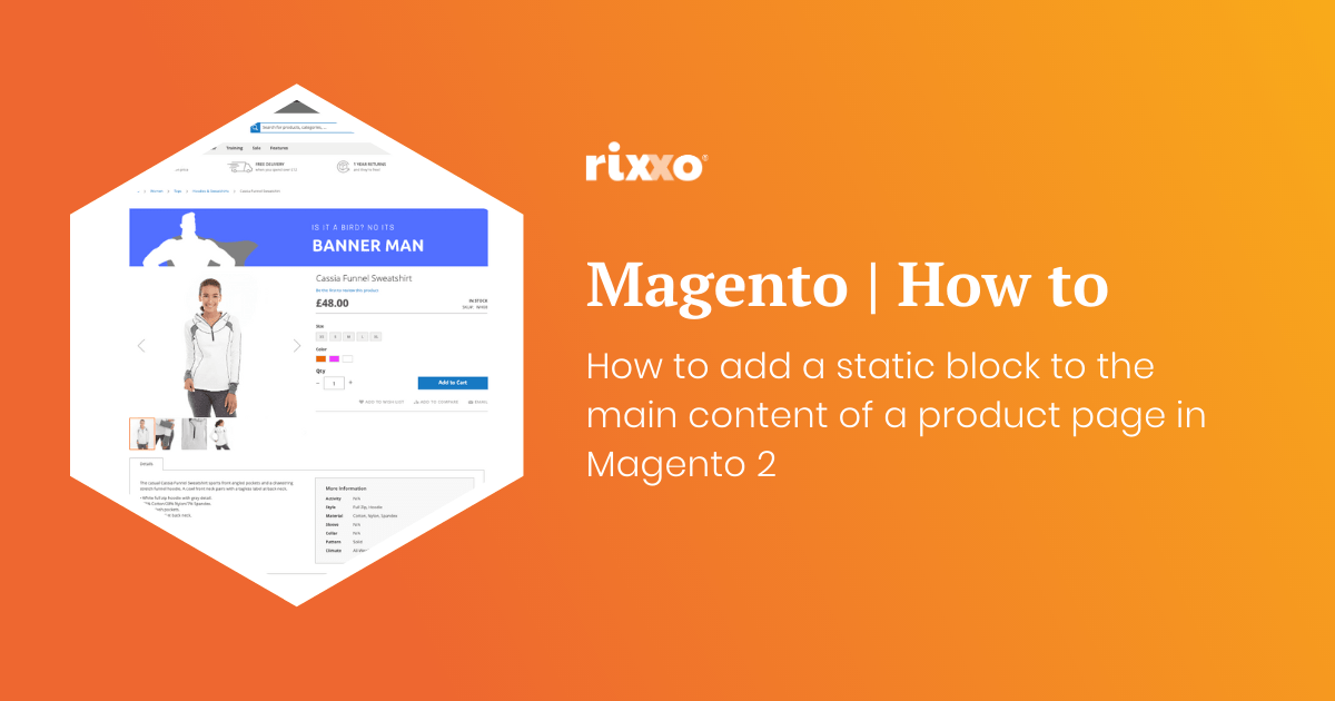 How to add a static block to the main content of a product page in Magento 2 How to add a static block to the main content of a product page in Magento 2