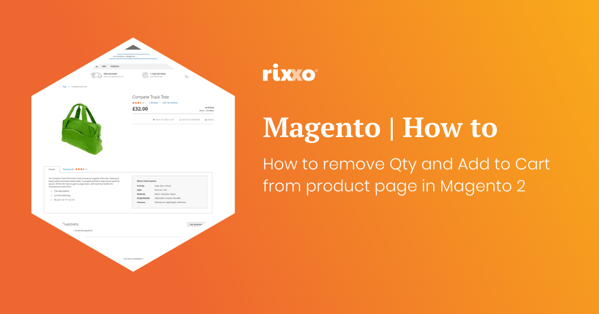 How to remove Qty and Add to Cart from product page in Magento 2 How to remove Qty and Add to Cart from product page in Magento 2